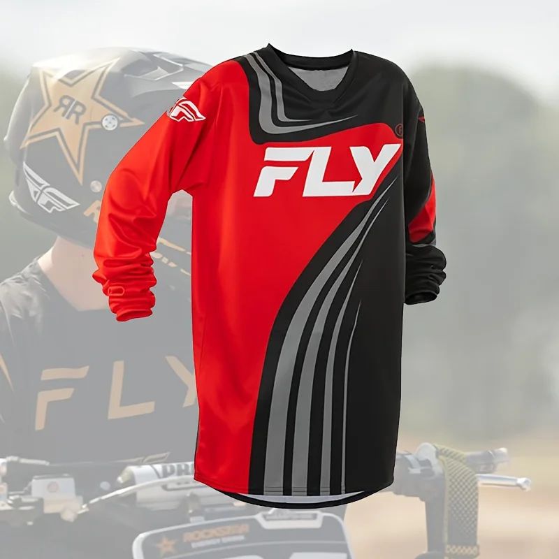Mountain Biking Camp - MEN'S LONG-SLEEVED T-SHIRT MOUNTAIN BIKE MOTOCROSS