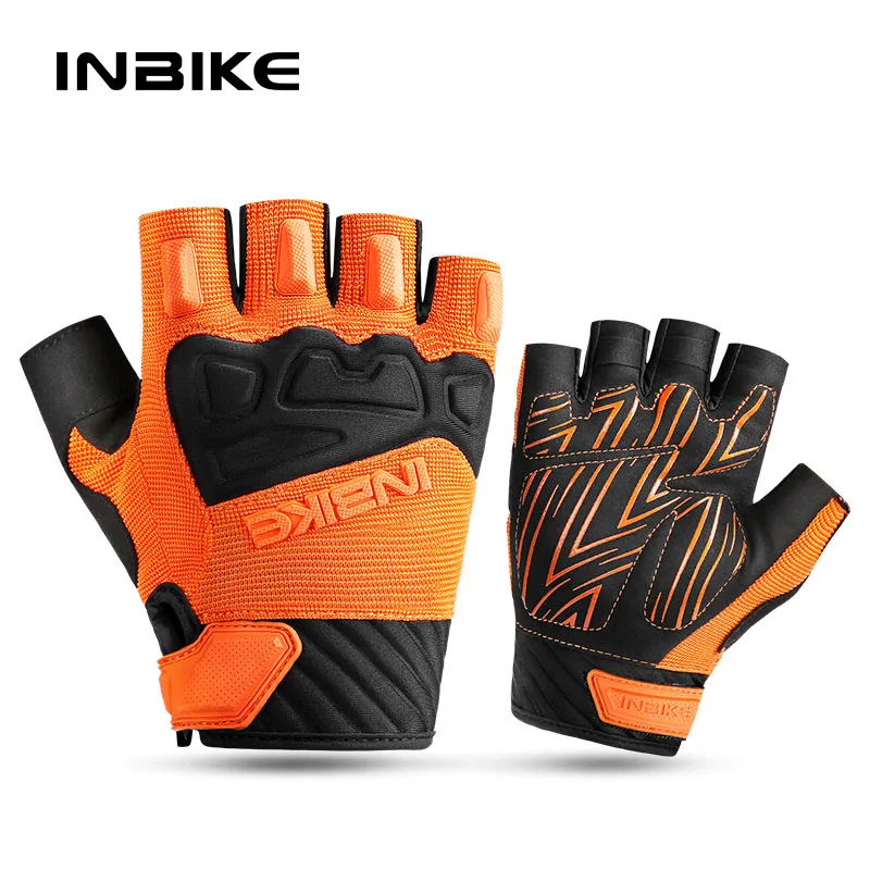 Mountain Biking Gloves Mens - INBIKE Half Finger Cycling Gloves Breathable