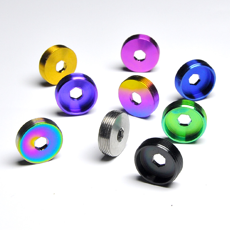 Mountain Biking Hat - 2Pc M22*1mm Titanium Alloy Crank Cap