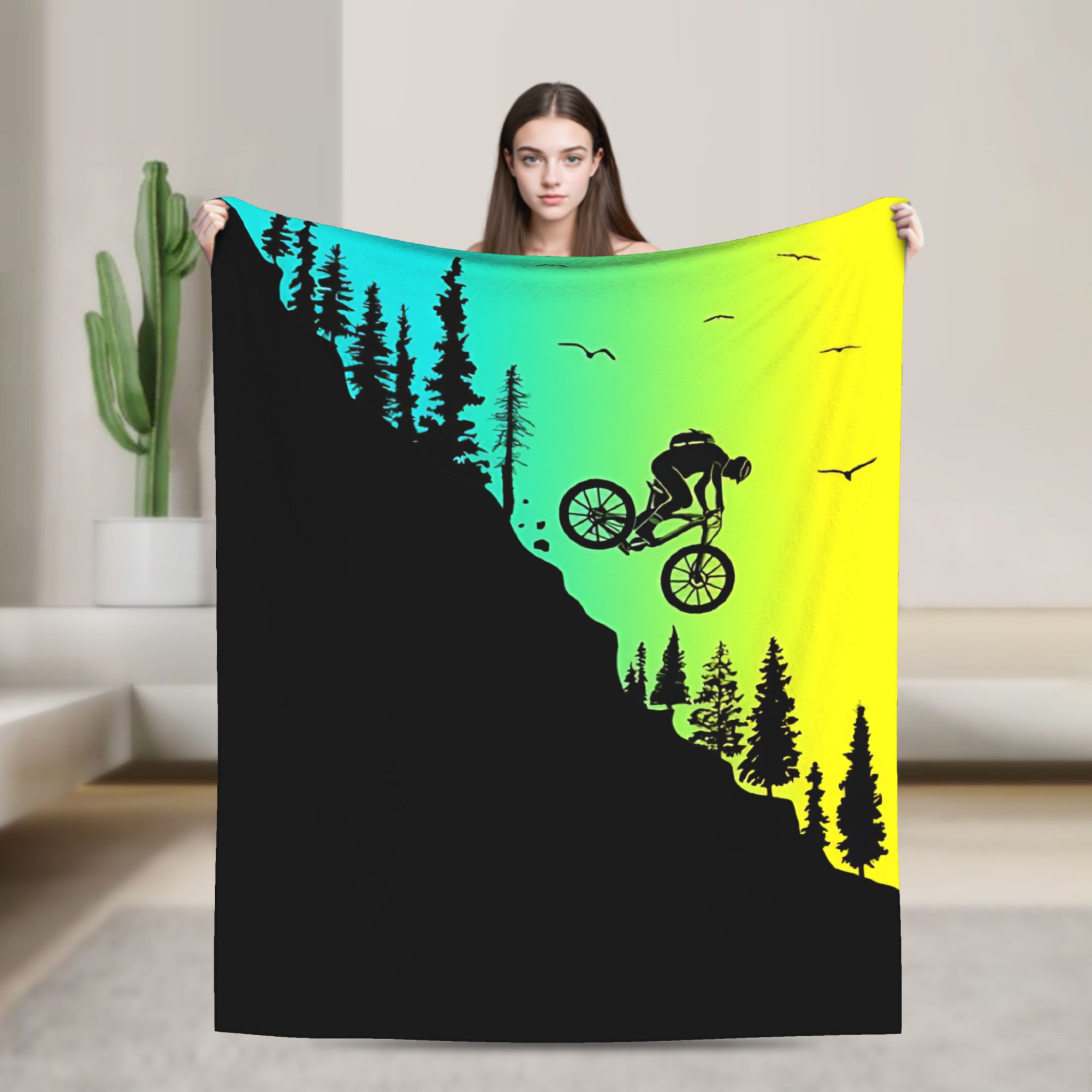 Mountain Biking Track - Super Warm Blanket Cycling On The