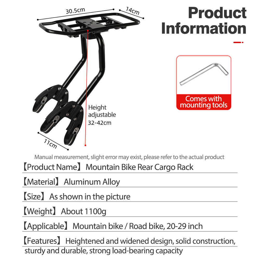 NEWBOLER Rear Bike Rack Alumin - Mountain Biking Bag recension och pris