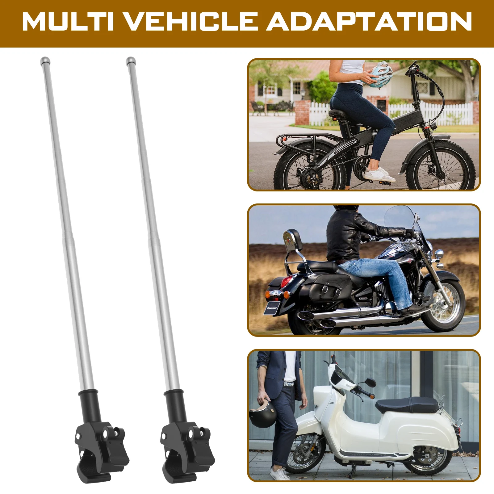 2Pcs Motorcycle Flagpole Unive - Mountain Biking Bag recension och pris