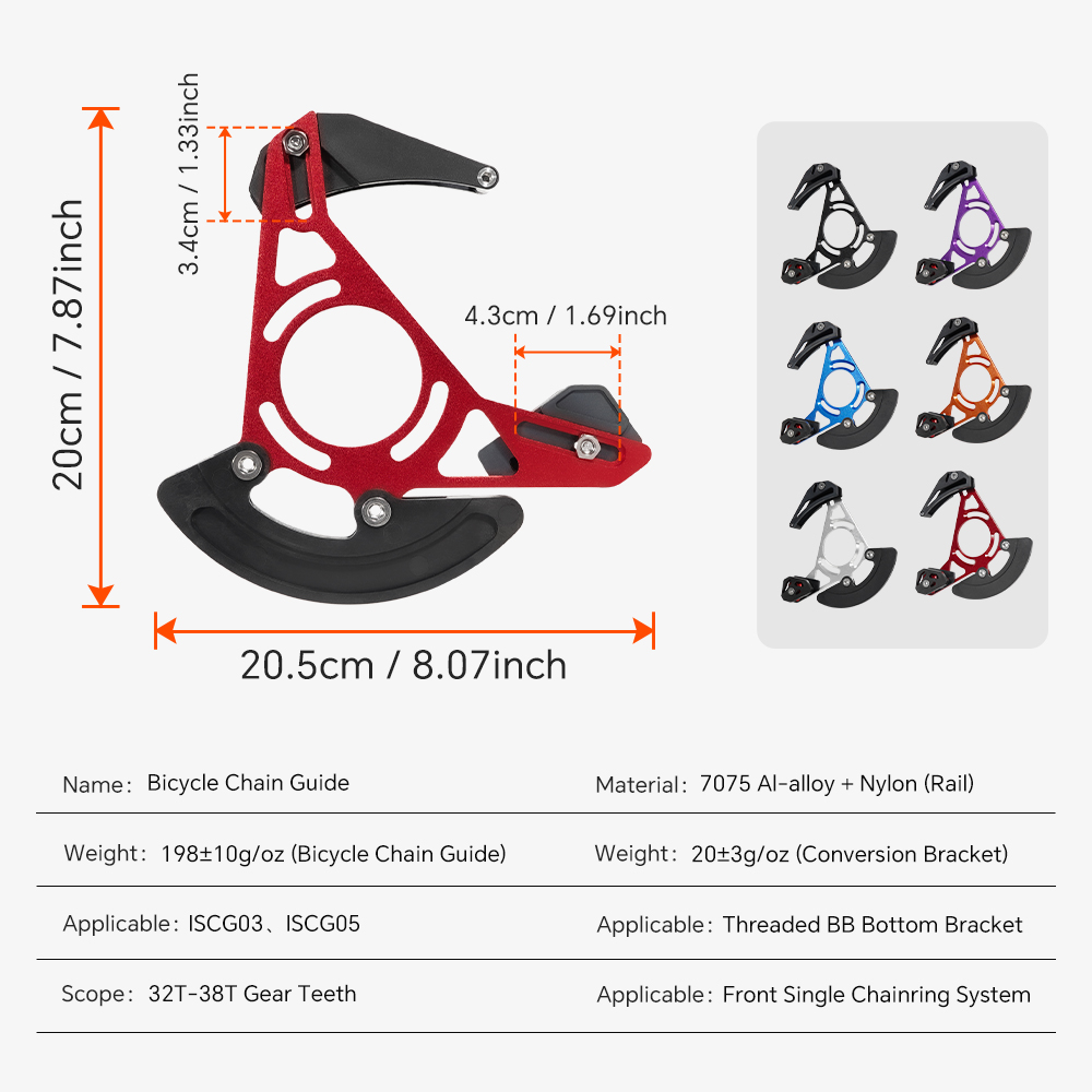 TOSEEK Chain Guides MTB Bicycl - Chain Guide Iscg recension och pris